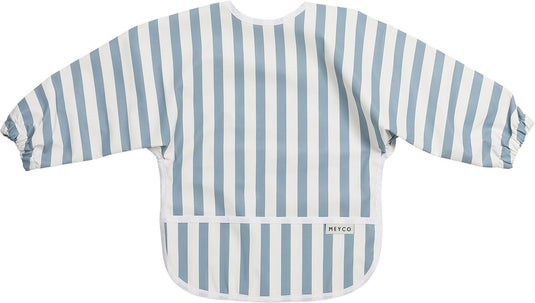 Meyco baby fat stripe mouwslab - jeans blue