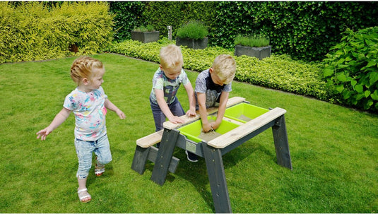 Exit toys exit aksent zand- water- picknicktafel (1 bankje) - watertafel - zandbak - hout - kinderen buiten