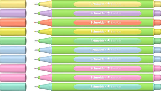 Schneider schrijfwaren schneider fineliner - line-up – lijnbreedte 0,4mm - pastel - doosje 10 stuks - s-191090