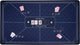 Longfield pokerkleed blauw 140x80 cm - polyester rubber - glad speeloppervlak - poker dobbel accessoire - engelhart