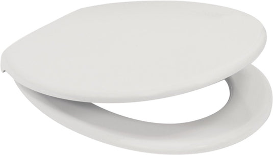 Plieger rondo toiletbril - universele vorm wc bril - duroplast - wit - met deksel - softclose - kunststof bevestiging