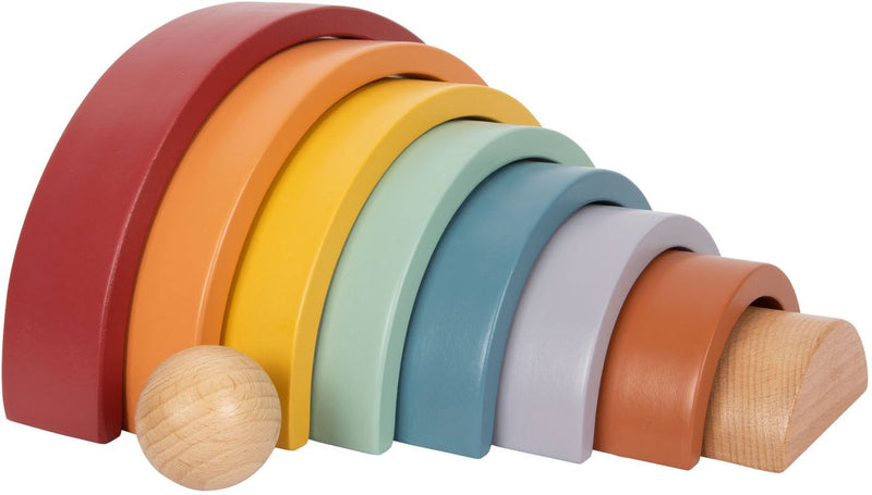 Load image into Gallery viewer, Small foot - houten regenboog bouw bogen met bal,
