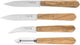 Opinel les essentiels messenset 4-delig olijfhout