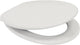Plieger rondo 280s toiletbril - universele vorm wc-bril - duroplast - wit - met deksel - rvs bevestiging