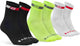 Gripgrab - tricolore regular cut 3pack zomer fietssokken coolmax wielersport sokken - zwart wit geel hi-vis - unisex - maat m (41-44)