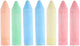 Eddy toys krijt xl - stoepkrijt xl 7 stuks - ca. 17 x 9 cm - groot formaat stoepkrijt voor buiten - roze, blauw, groen, geel en oranje
