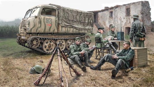 Italeri modelbouwpakket militaire voertuigen - 6549 steyr rso 01 with german soldiers plastic - 1:35 - modelbouw