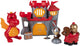 Eddy toys kasteel speelset 8 stuks – kasteel speelgoed met draak en ridder – middeleeuws speelgoed met paard en accessoires – rood grijs kasteel voor kinderens