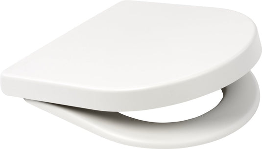 Plieger nola kansas toiletbril - d-vorm wc bril - duroplast - mat wit - met deksel - softclose - rvs bevestiging