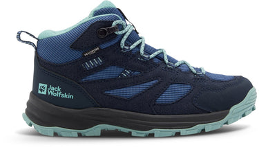 Jack wolfskin vojo tour texapore mid k kinderen wandelschoenen-night blue