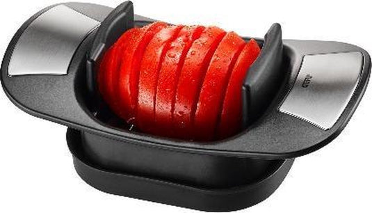 Gefu caprese plakkensnijder – voor mozzarella, groenten en fruit – 8 mm snijdikte – rvs