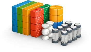 Geomag magicube 4 shapes recycled bulk - magnetische bouwblokken - 128-delig - vanaf 1 jaar
