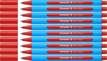 Schneider schrijfwaren schneider balpen - slider edge - f - rood - 10 stuks - s-152002-10