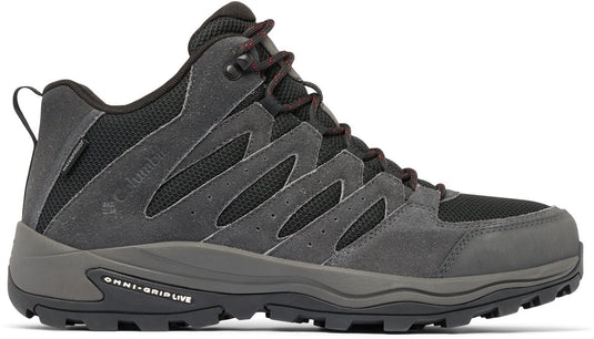 Columbia redmond™ iv mid waterproof heren wandelschoenen - black, mountain red