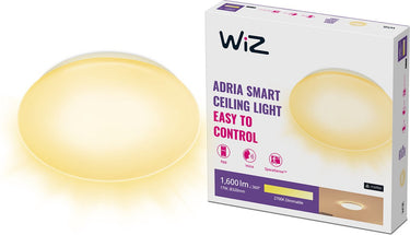Wiz plafondlamp adria - warmwit licht - slimme led verlichting - geïntegreerde led - 17w - wit - wi-fi