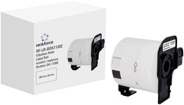 Renkforce rf-6027498, wit, zelfklevend printerlabel, doorlopend etiket, rol, papier, direct thermisch
