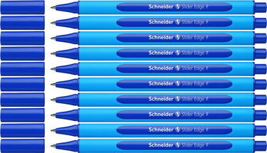 Schneider schrijfwaren schneider balpen - slider edge - penpunt f - schrijfkleur blauw - 10 stuks - s-152003-10