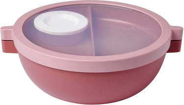 Mepal vita bento lunchbowl - 5 vakken waarvan 3 uitneembare bakjes - bento box - salade lunchbox - vivid mauve