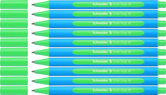 Schneider schrijfwaren schneider balpen - slider edge - m - groen - 10 stuks - s-152104-10