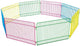 Flamingo konijnenren – knaagdierren – ren meerkleurig – ø84,5cm hoogte 23cm – 8 panelen – metaal – 1 deur met haaksluiting – opvouwbaar – voor kleine knaagdieren – binnen en buiten