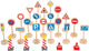 Small foot - houten mini verkeersbordenset, 25dlg.