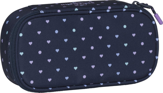 Beckmann etui - sport junior - ovaal - leeg - blue hearts - be-231144a