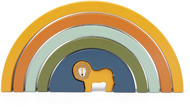 Trixie houten stapelregenboog mr. lion â€“ 12m+ â€“ stapelspel â€“ fsc hout
