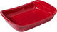 Pyrex supreme - ovenschaal - rechthoekig - rood - keramiek - 33 x 7 x 23 cm