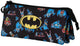 Karactermania - looney tunes - batman tunes triple fan 2.0 tekenetui - potloden etui - pennenetui - pennetas - zwart