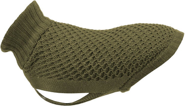 Trixie hondentrui - olijfgroen 36cm - katoen, wol, polyamide, ruime beenuitsnijding