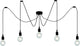 Lucide fix - hanglamp - 5xe27 - geschikt voor vide en hoge plafonds - zwart