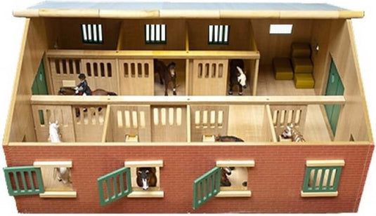 Kids globe paardenstal met 7 boxen, 1:24