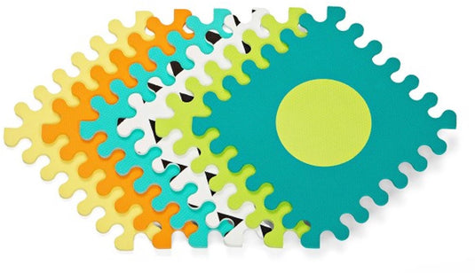Infantino zachte foam puzzelmat baby speelmat 6-delig kleurrijk.