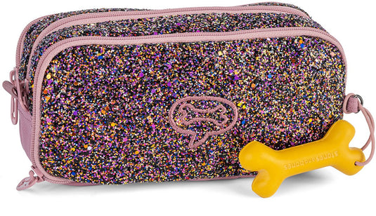 Stones and bones rowan 2.0 - etui - pennenzak voor kinderen - 3 vakken - glamour - lila