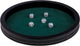 Longfield pokerpiste zwart leder - 34 cm - ingelegd groen vilt - poker dobbel accessoire - engelhart