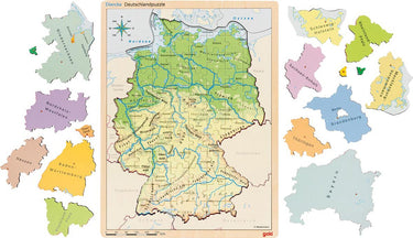 Goki houten lagenpuzzel duitsland, 98st.