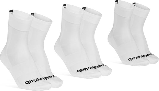 Gripgrab - lightweight sl 3pack performance zomer fietssokken 3 paar coolmax wielersport sokken regular cut - wit - unisex
