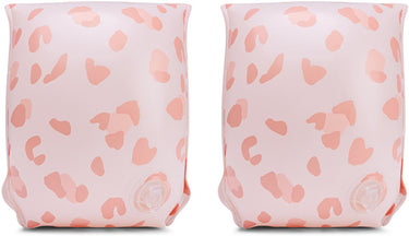 Swim essentials - zwembandjes - panterprint - zwemvleugels - 15-30 kg - 2-6 jaar - roze