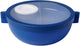 Mepal vita basic bento lunchbowl - 1.5 l - 4 vakken waarvan 2 uitneembare bakjes - bento box - salade lunchbox - vivid blue