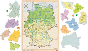 Goki houten lagenpuzzel duitsland, 98st.