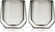 Viski aurora tumbler - dubbelwanding - glas - 266ml - 2 stuks - smoke