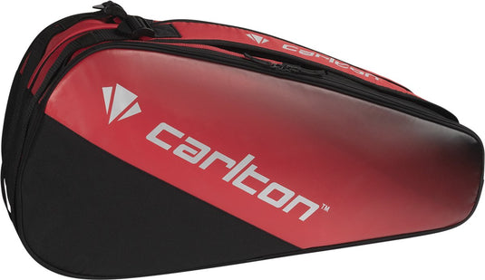 Carlton - team 2 compartment racket bag- black yellow- badminton tas