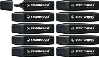 Stabilo boss original - markeerstift - zwart - doos 10 stuks