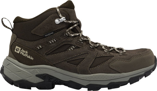 Jack wolfskin vojo tour texapore mid m heren wandelschoenen-cold coffee