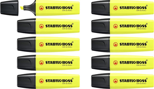 Stabilo boss original - markeerstift - hoogste kwaliteit - geel - doos 10 stuks
