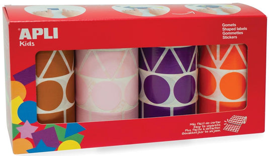 Apli stickerset gomets 4 onderdelen multicolour geometrische vormen (4 onderdelen)