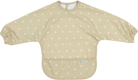Meyco baby sweet heart mouwslab - sand soft sand