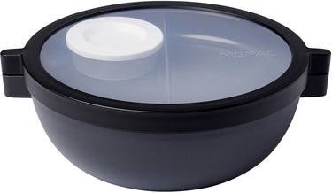 Mepal vita bento lunchbowl - 5 vakken waarvan 3 uitneembare bakjes - bento box - salade lunchbox - nordic black