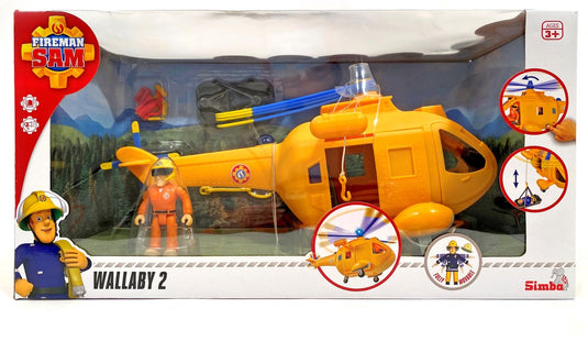 Simba - brandweerman sam - helikopter wallaby ii met figuurtje
