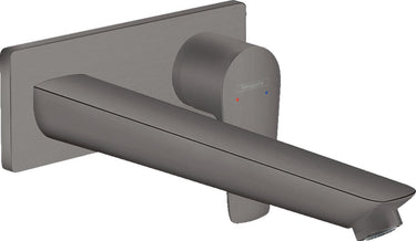 Hansgrohe talis e - wastafelmengkraan - ééngreeps bediening - met afvoerplug - 225mm maat - brushed black chrome